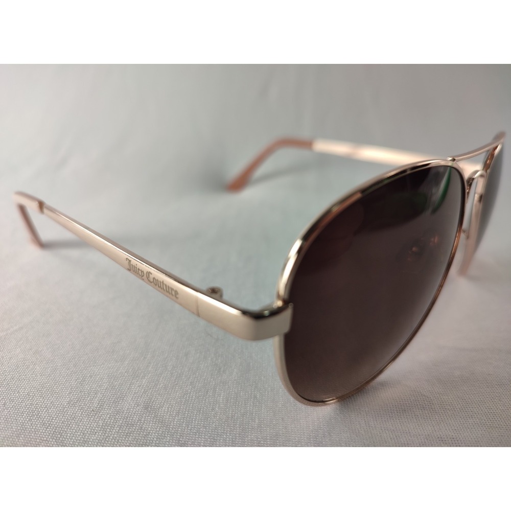 Juicy Couture Rose Gold Aviator Sunglasses Brown‎ Gradient Lenses AJCN15012Z